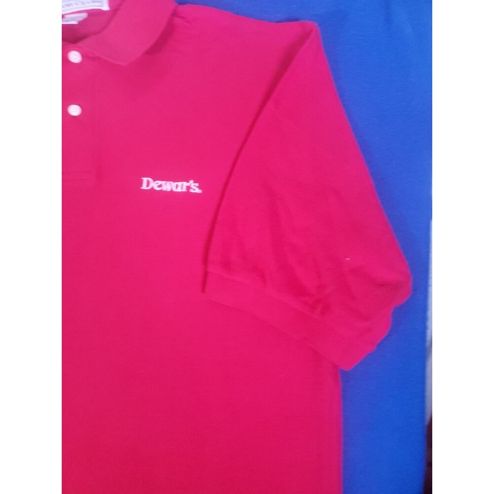 Vintage Izod Club Dewar's NWOT Red Polo Shirt Men's Size Large Nwot - Picture 4 of 15